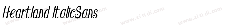 Heartland ItalicSans字体转换